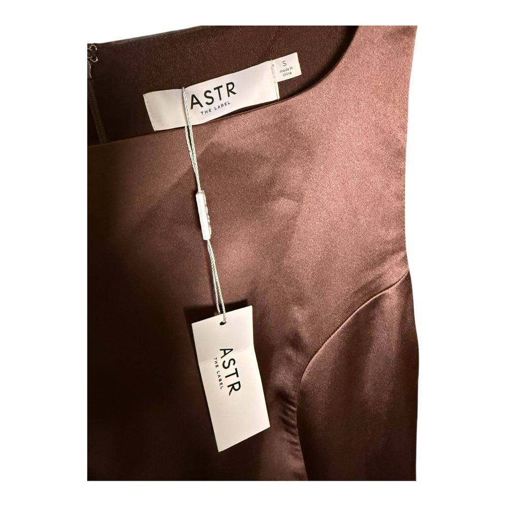 ASTR The Label Mauve Satin Bow Cutout Mini Dress Size S Modern Cocktail - Picture 8 of 10